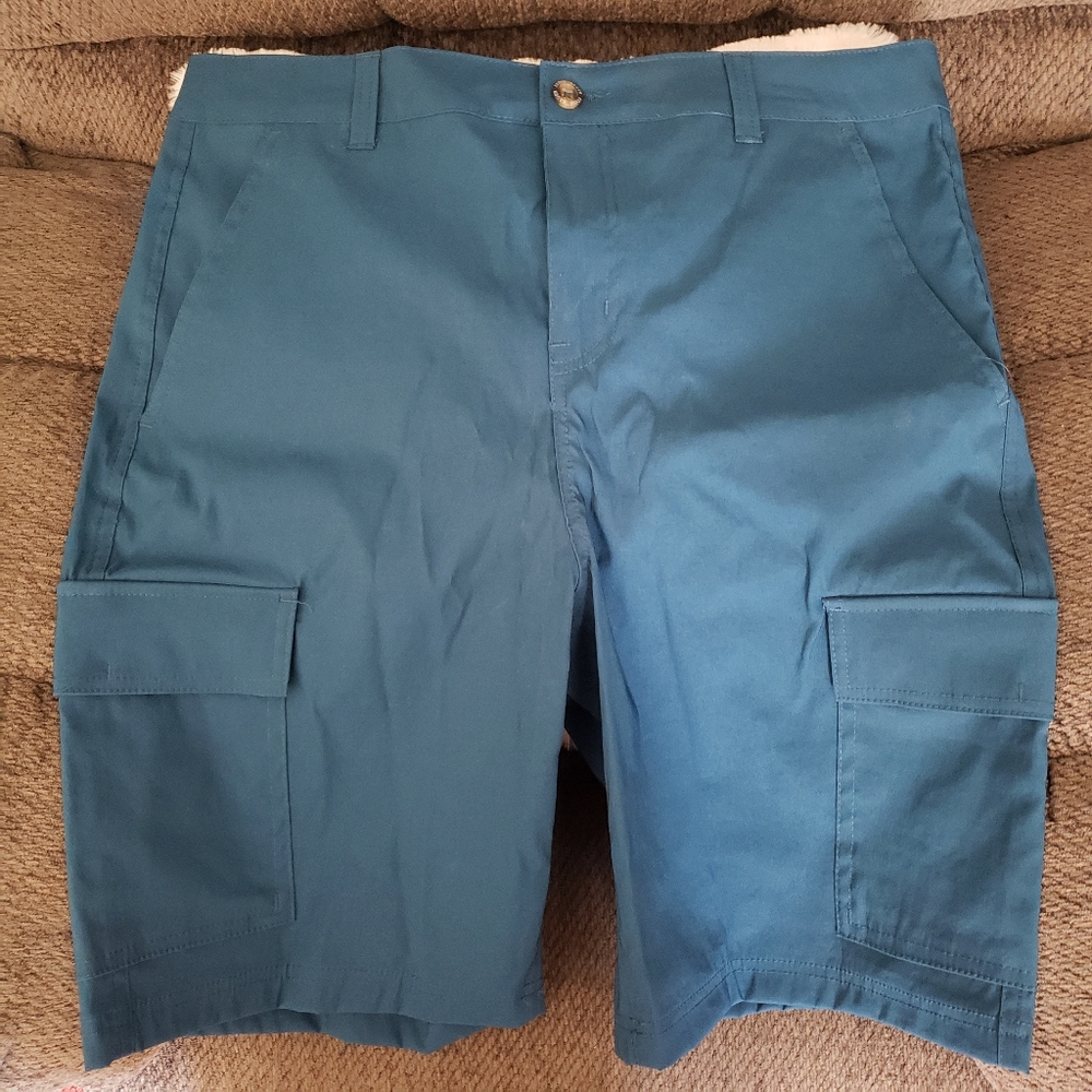 Eddie Bauer Men's Horizon Cargo Shorts Size 36 Teal Blue NWOT